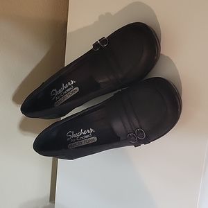 Skechers 7.5 black wedges